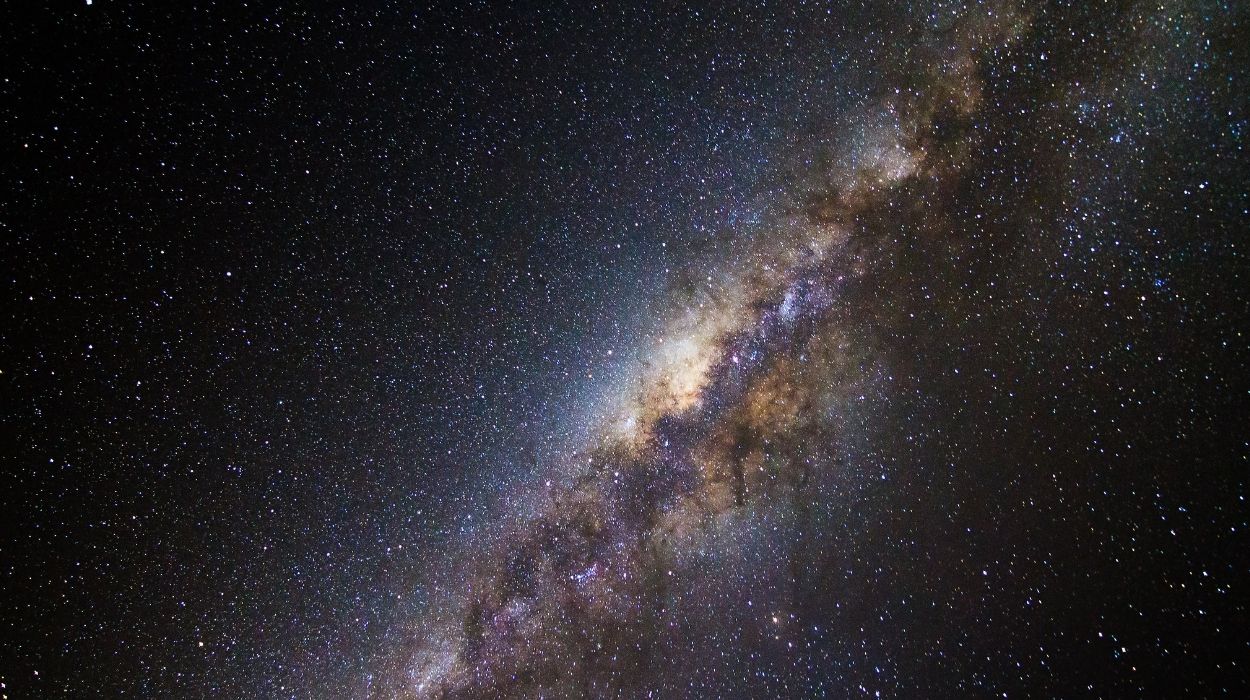 Stein mit Nachthimmel-Effekt