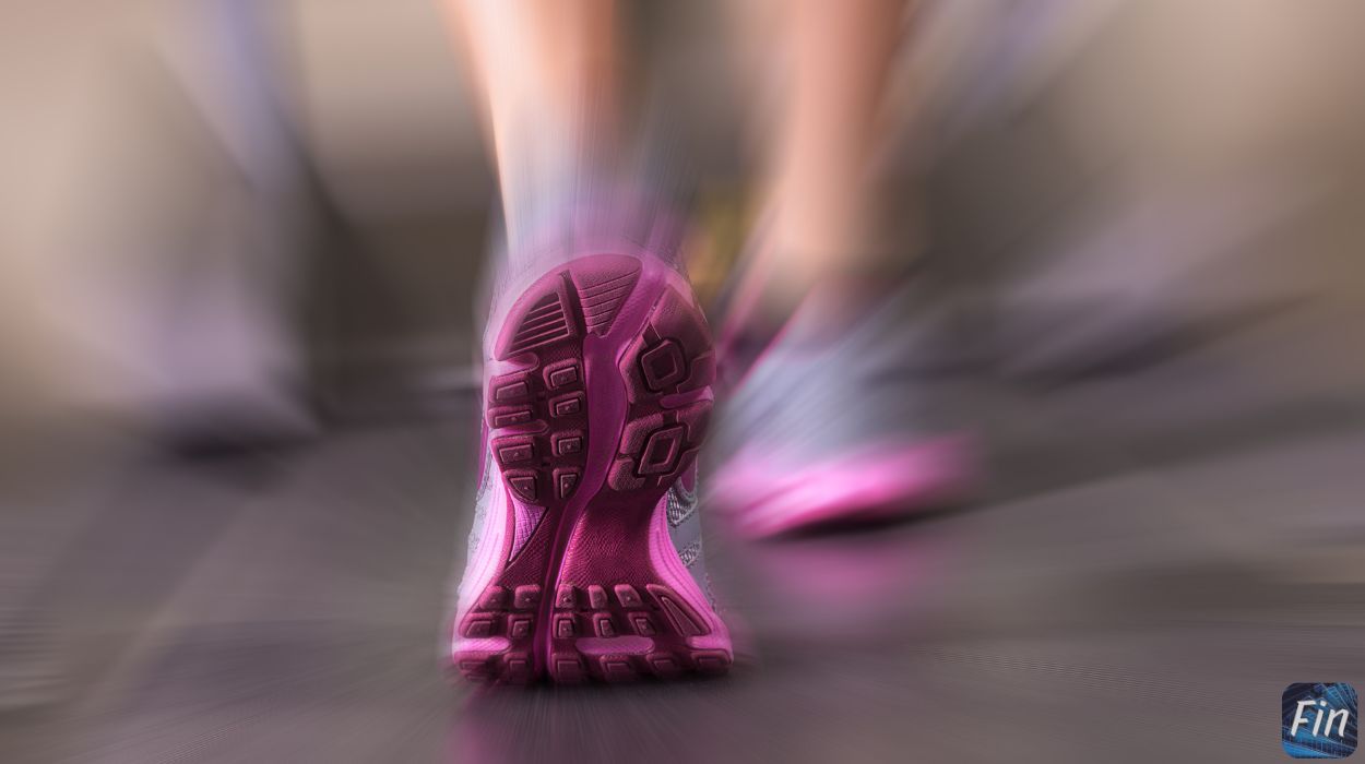 Schuhe beim 10-km-Lauf